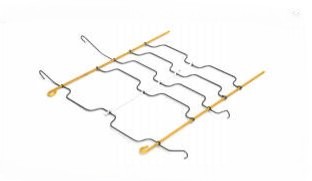 Seat serpentine springs with mounting hooks