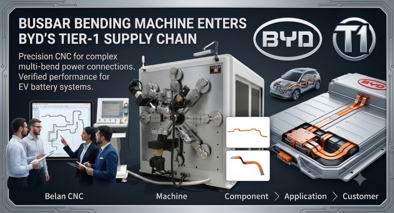 BELAN Busbar Bending Machines Join BYD Supply Chain, 32 Units Delivered to Five Major New Energy Production Bases