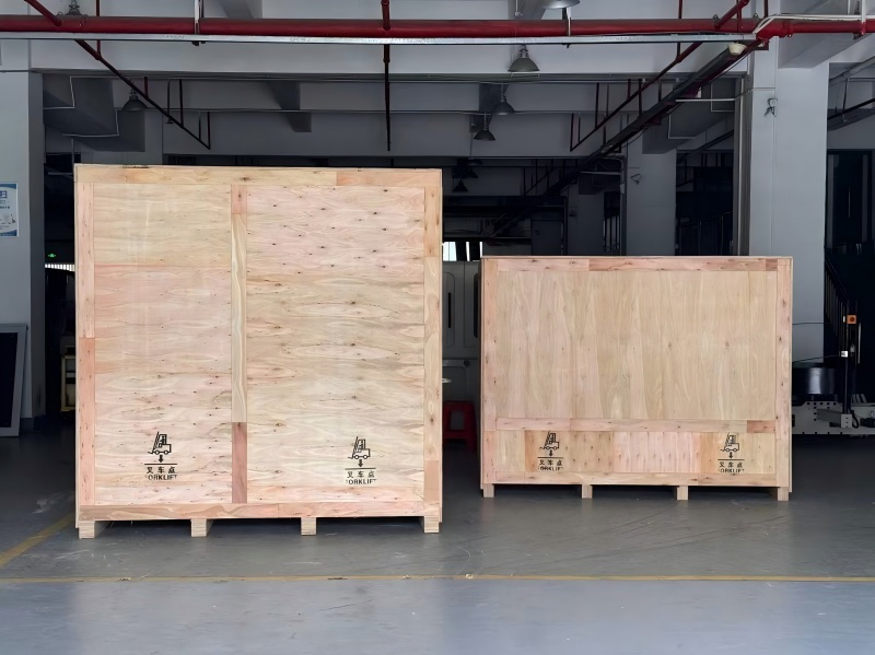 Bending machine wooden crate packaging
