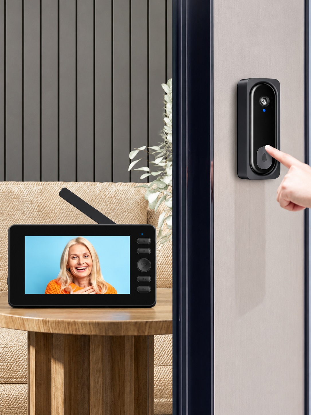 Smart Doorbell with Monitor