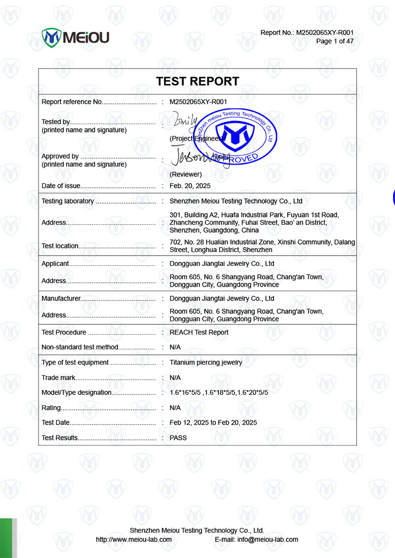 REACH Assessment Document