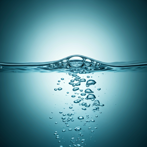 Water surface with bubbles