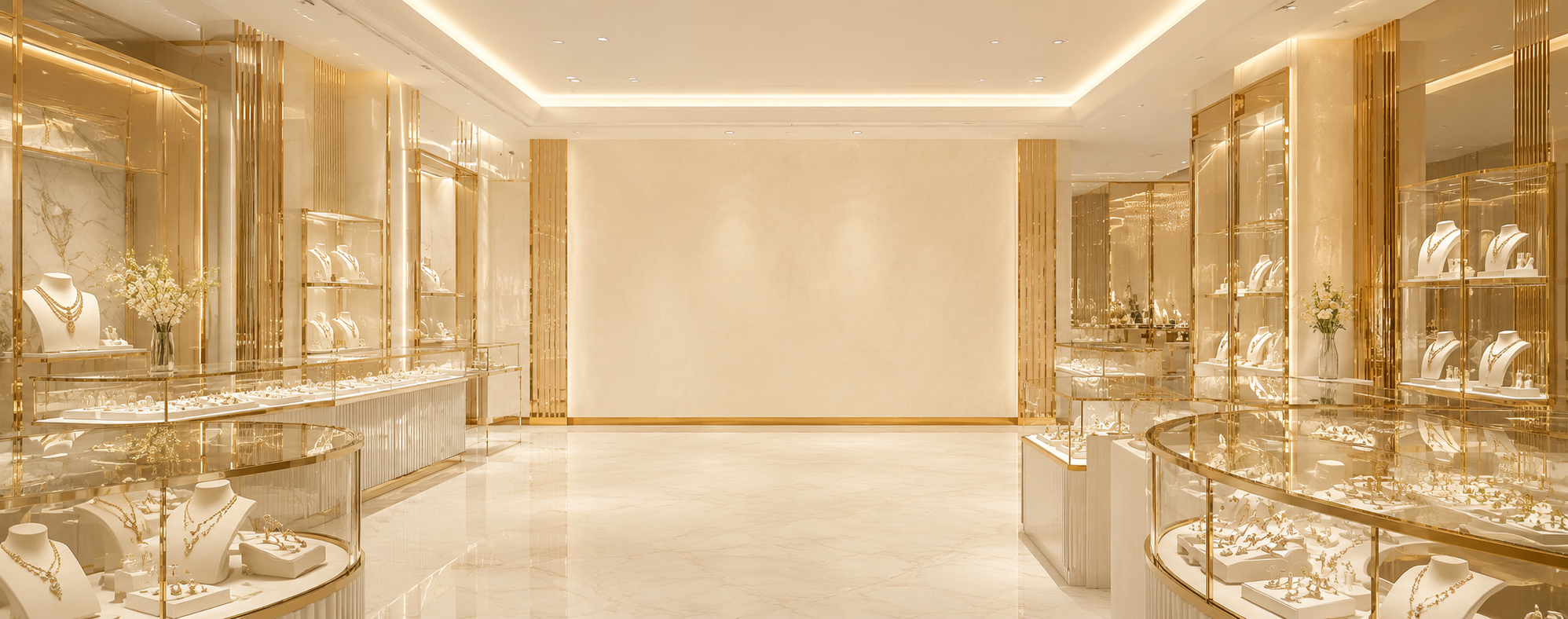 Luxury flagship store interior background