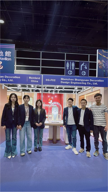 Exhibition atmosphere at an international jewelry trade show