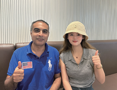Client photo during industry visit