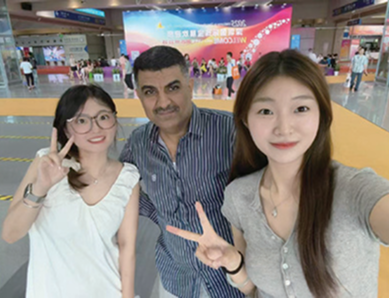 Team selfie at an international trade fair