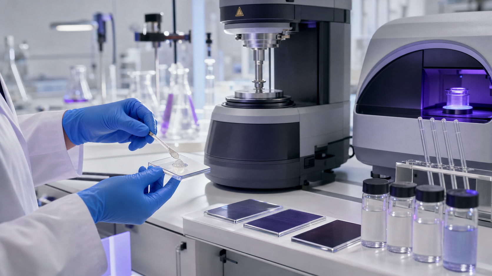 UV-curable polymer research laboratory and analytical testing