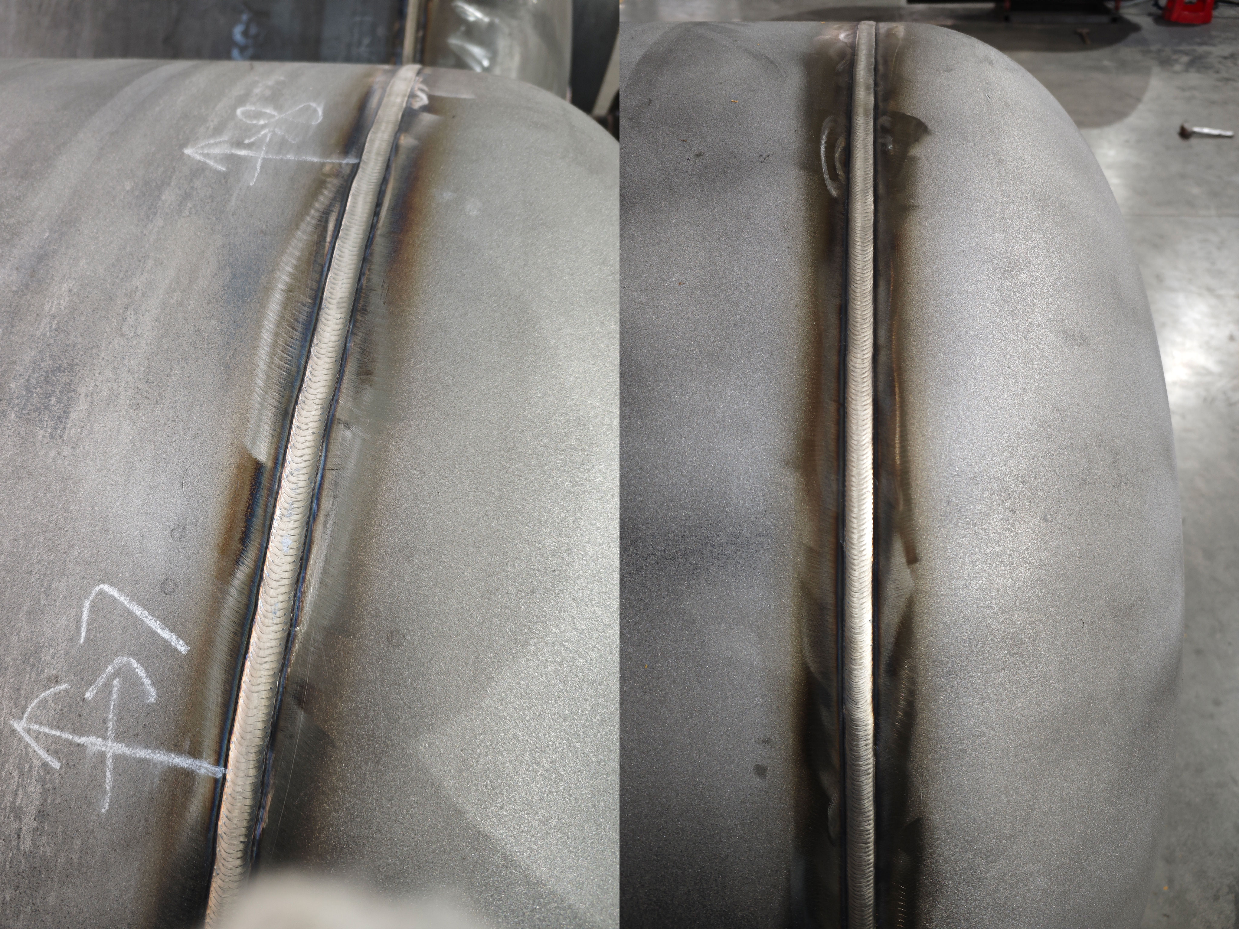 Pressure vessel welding quality inspection for ASME-U certified TES tanks