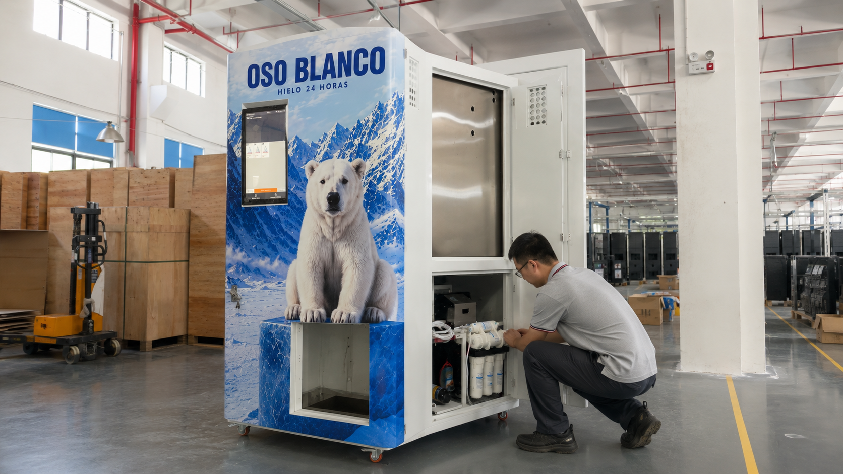 Ice Vending Machine with RO Water Filtration | YYX