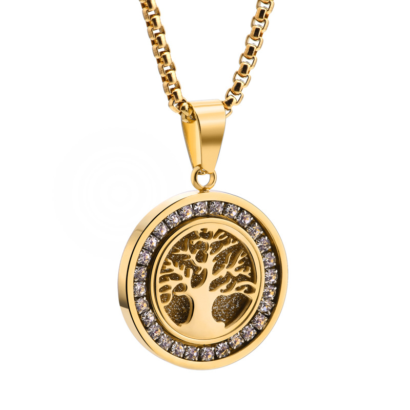 Fashion Classic Stainless Steel Tree of Life Pendant Necklace