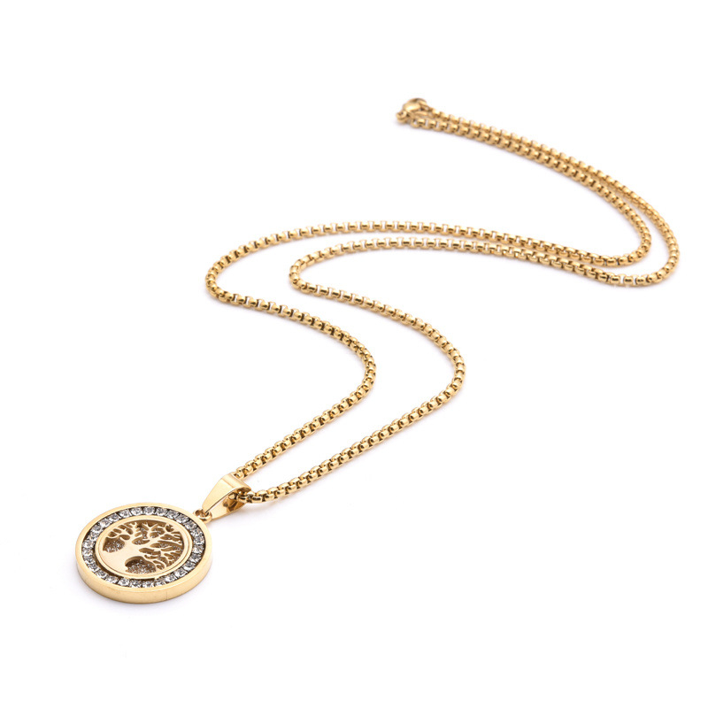 Fashion Classic Stainless Steel Tree of Life Pendant Necklace