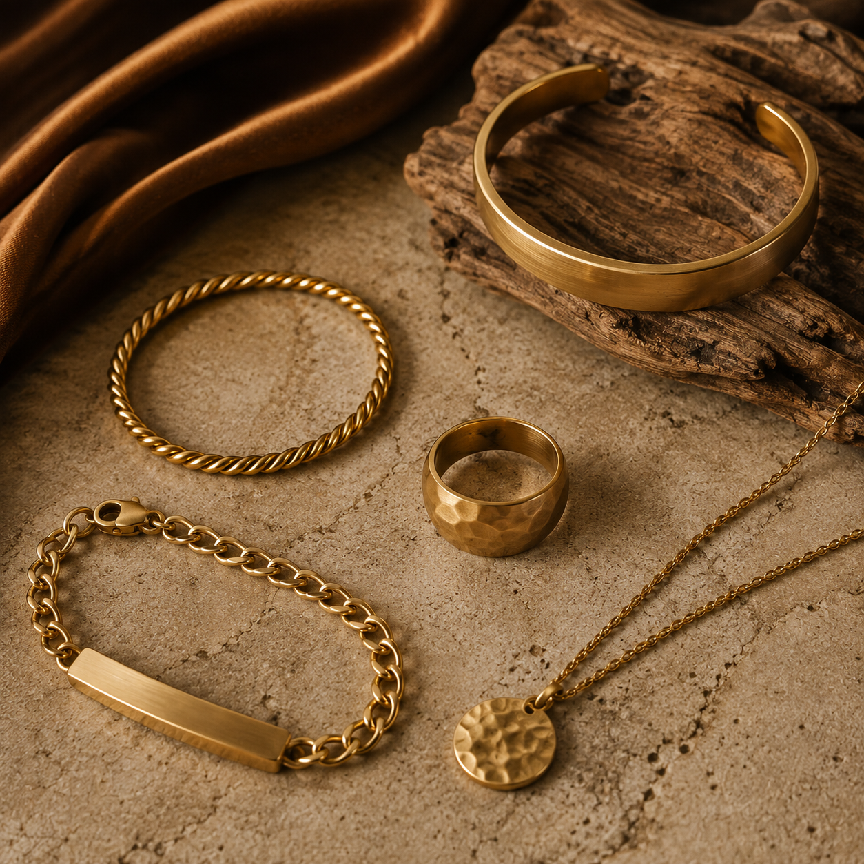 Brass and copper texture