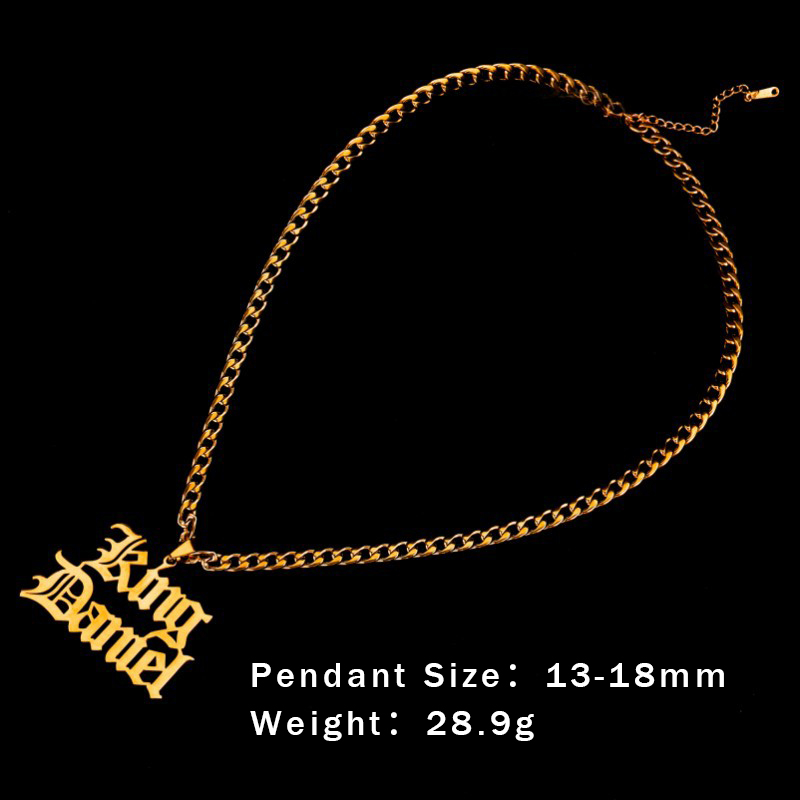 SSeeSY Fashion Personalized Custom Name Stainless Steel Logo Pendant Necklace Unisex