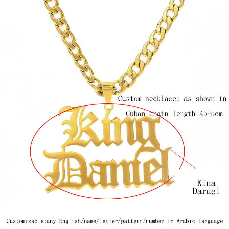 SSeeSY Fashion Personalized Custom Name Stainless Steel Logo Pendant Necklace Unisex