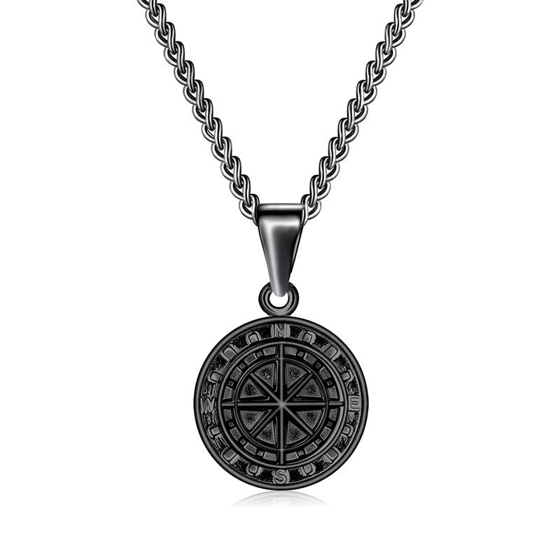 SSeeSY Minimalist Compass Motif Timeless Ocean‑inspired Design Waterproof Stainless Steel Necklaces Jewelry