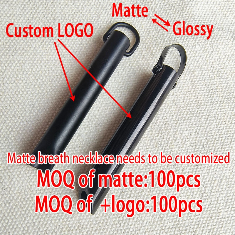 SSeeSY Anxiety Relief Breathing Tube Stainless Steel Pendant Necklace for Stress Calm Meditation Jewelry