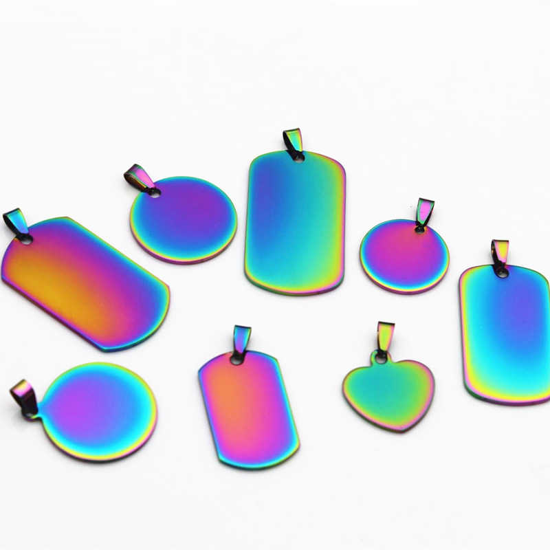 SSeeSY Personalized Custom Bulk Custom Multiple Shape Stainless‑Steel Pet ID Dog Tags Laser‑Etched Pet Identification Jewelry