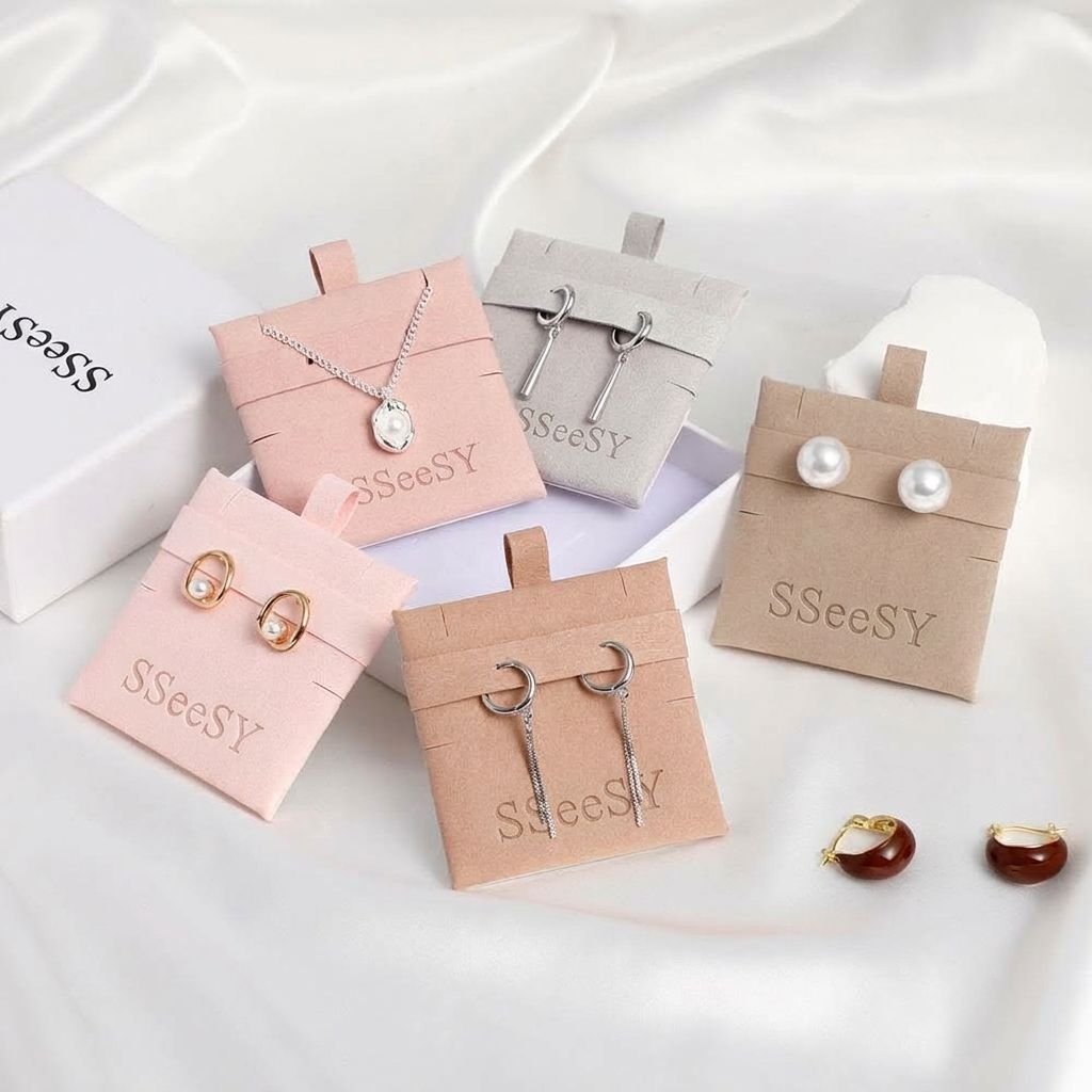 SSeeSY Jewelry Package Lining Card With Color Hold for Jewelry Card Display Earrings Necklaces Bracelet Custom Jewelry Packaging Box