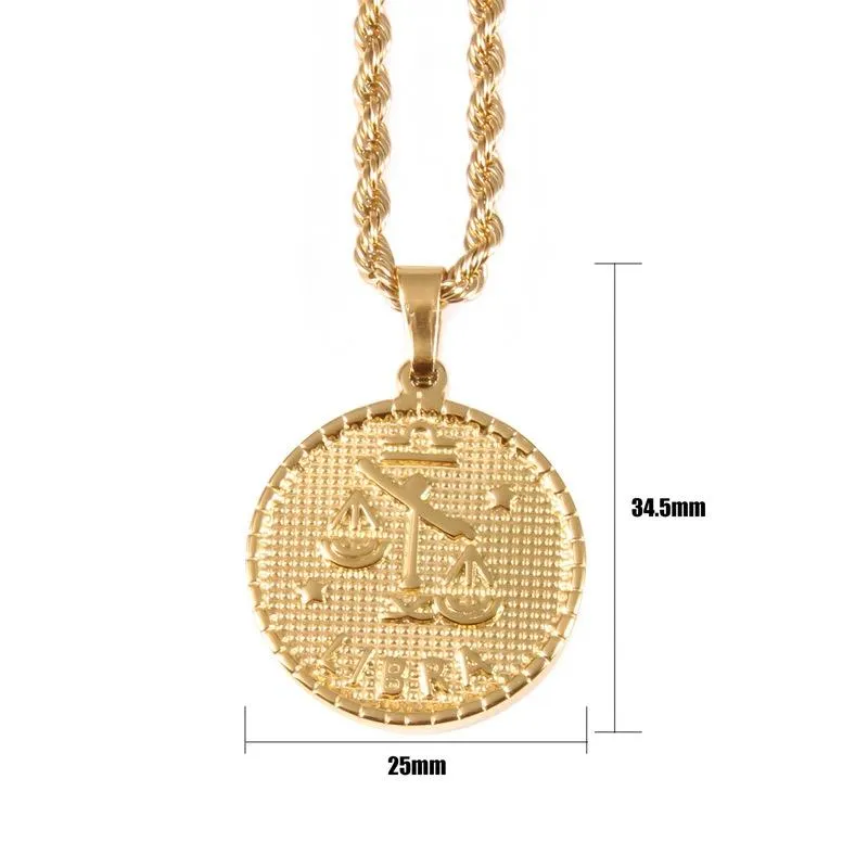 18K Gold Plated Ball Pendant Necklace 18K Gold Plated zodiac necklace
