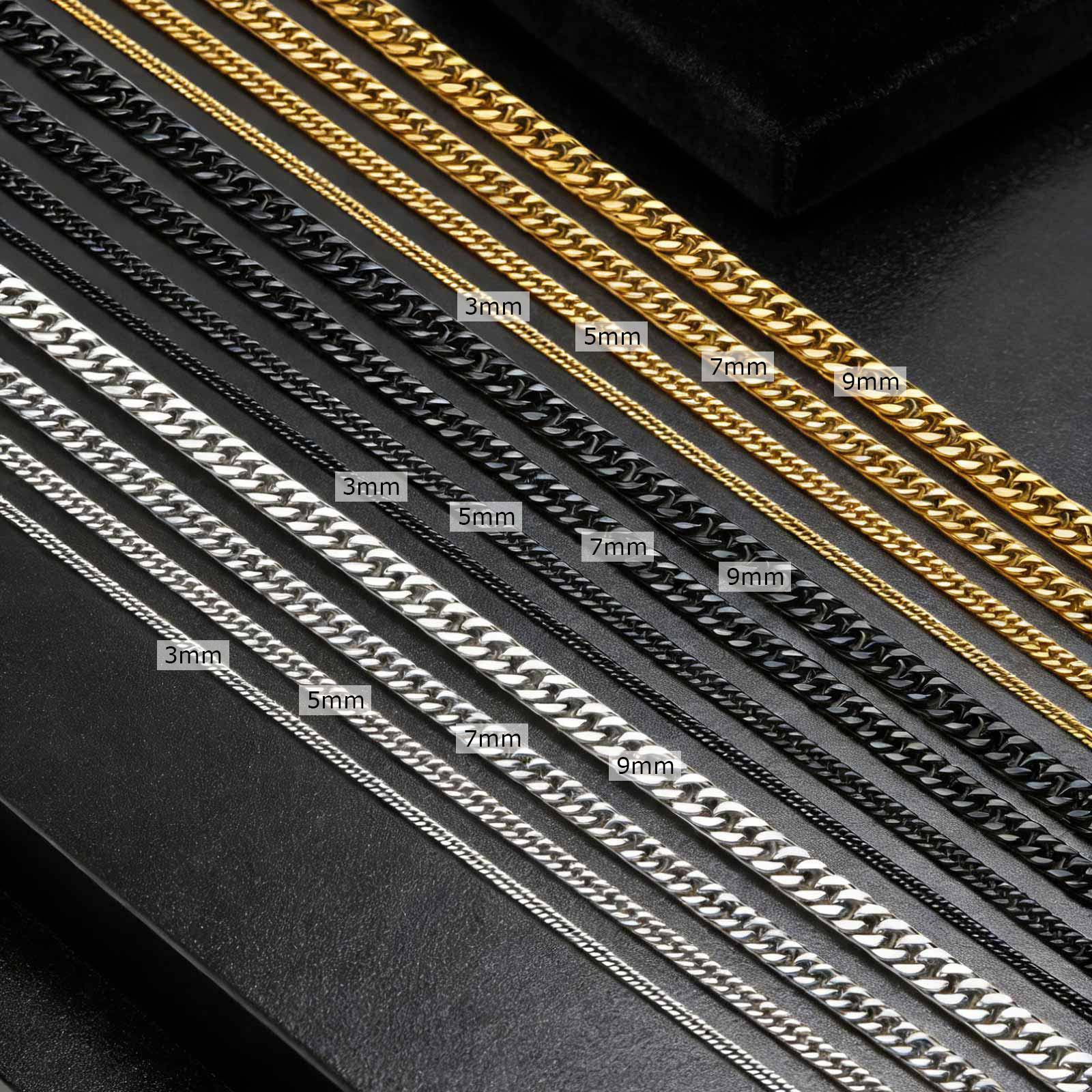 SSeeSY Fashion Hip Hop Custom Stainless Steel Jewelry Chain Necklaces Unisex Waterproof Hypoallergenic Jewelry Unisex Waterproof Hypoallergenic Jewelry