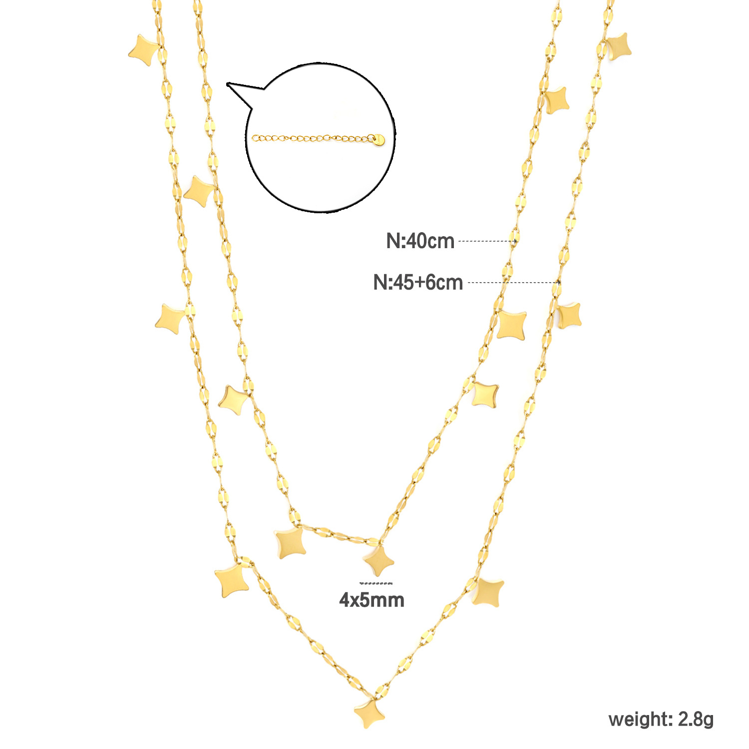 SSeeSY Custom Design Fashion Jewelry Stainless Steel PVD18K Gold Plated Star Heart Splicing Geometric Necklace for Gifts