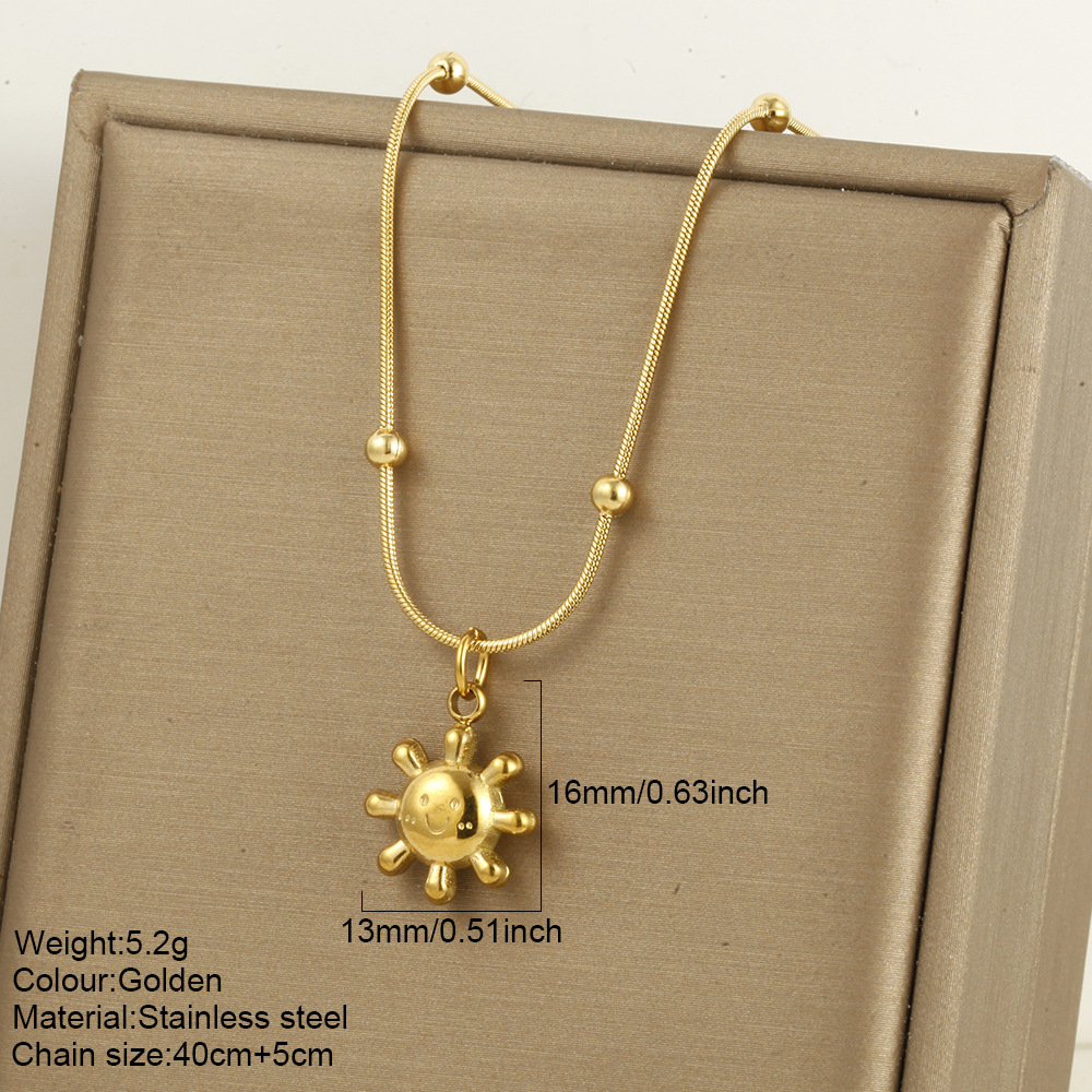 SSeeSY Minimalist Customized Stainless Steel 3D Charm Pendant Necklaces PVD Gold Plating Coating Waterproof Women Jewelry Daily Gilft