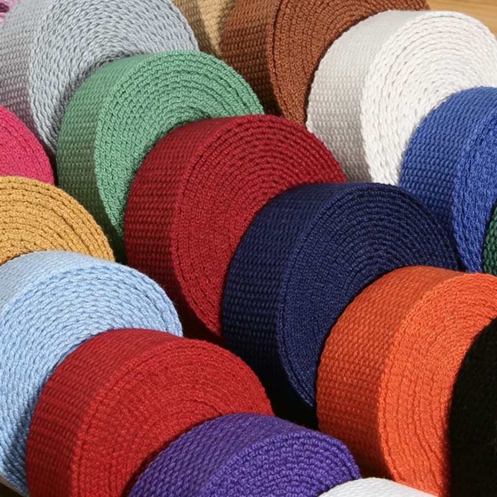 Plain Woven 100% Natural Cotton Webbing