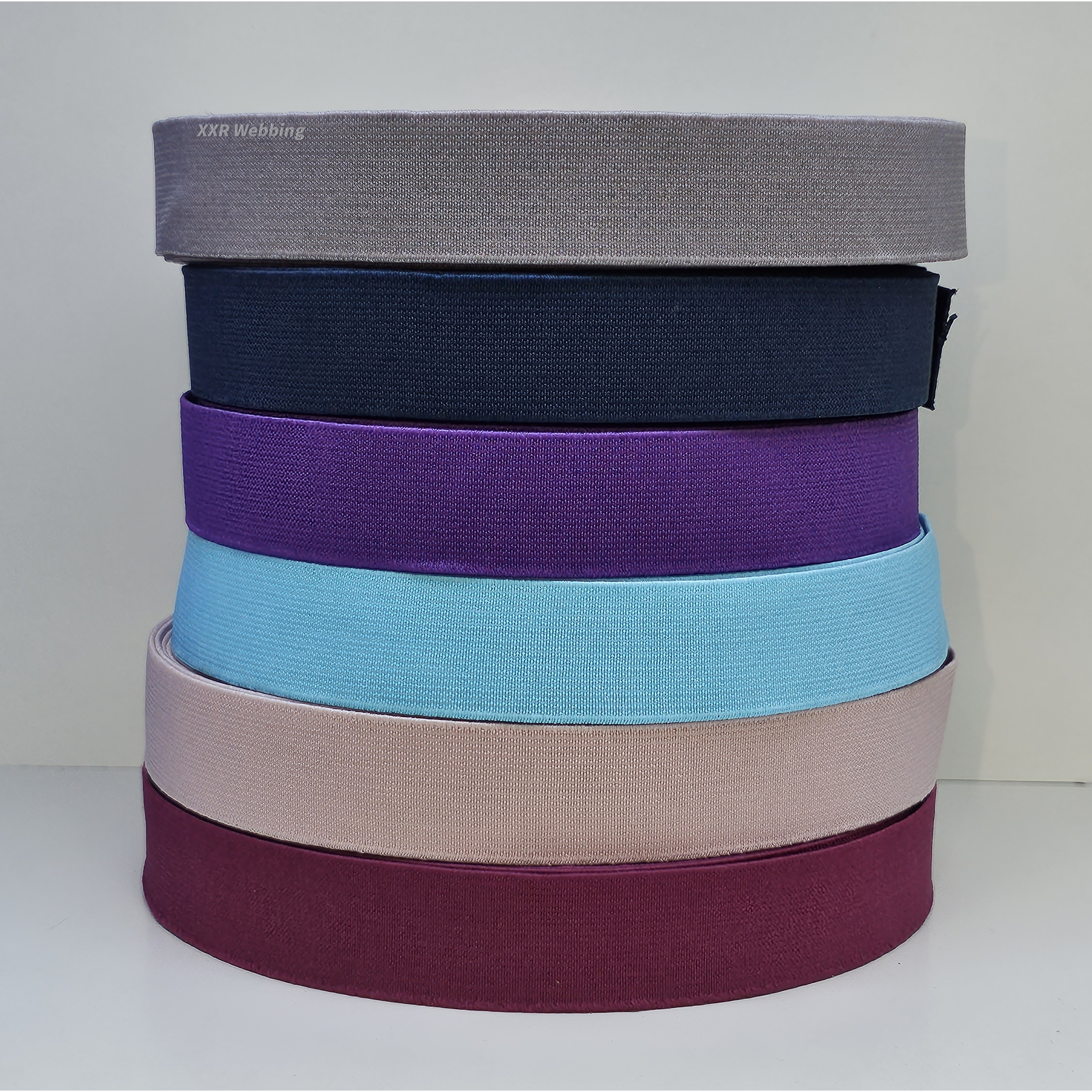 Colorful custom elastic decorations webbing for garment edge trimming