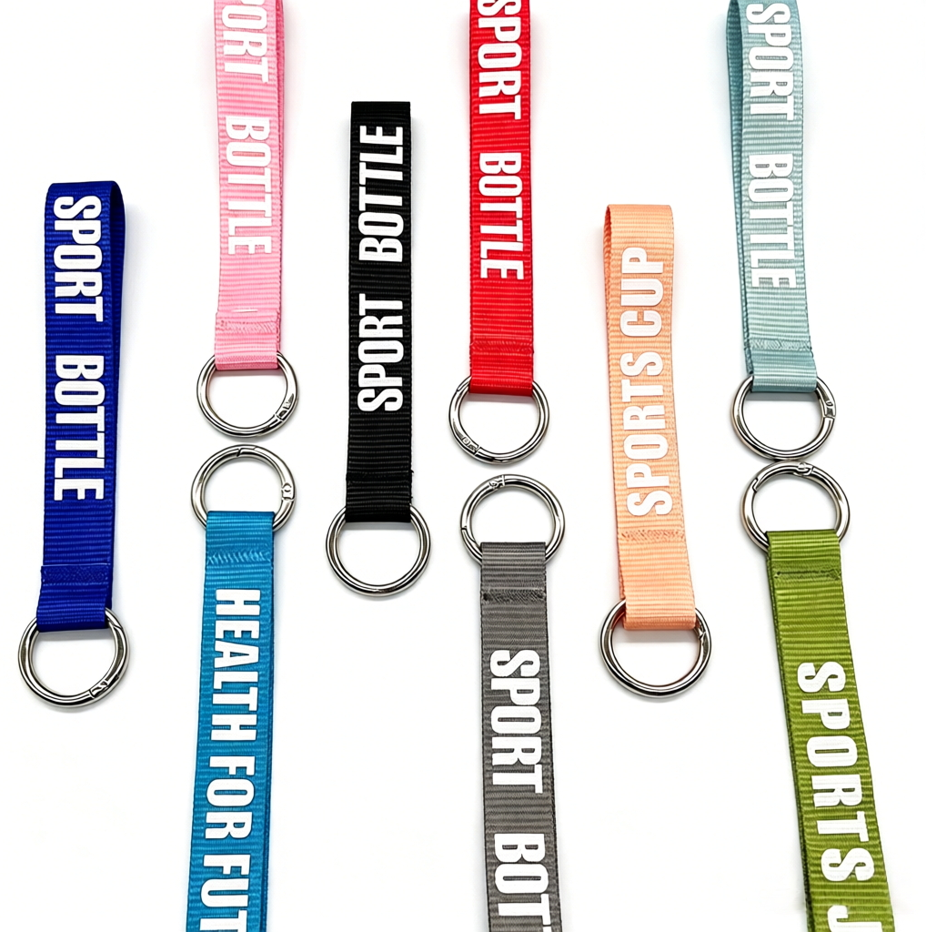 Custom Retractable Keychain Lanyard Durable Polyester Webbing Badge Reel Lanyard