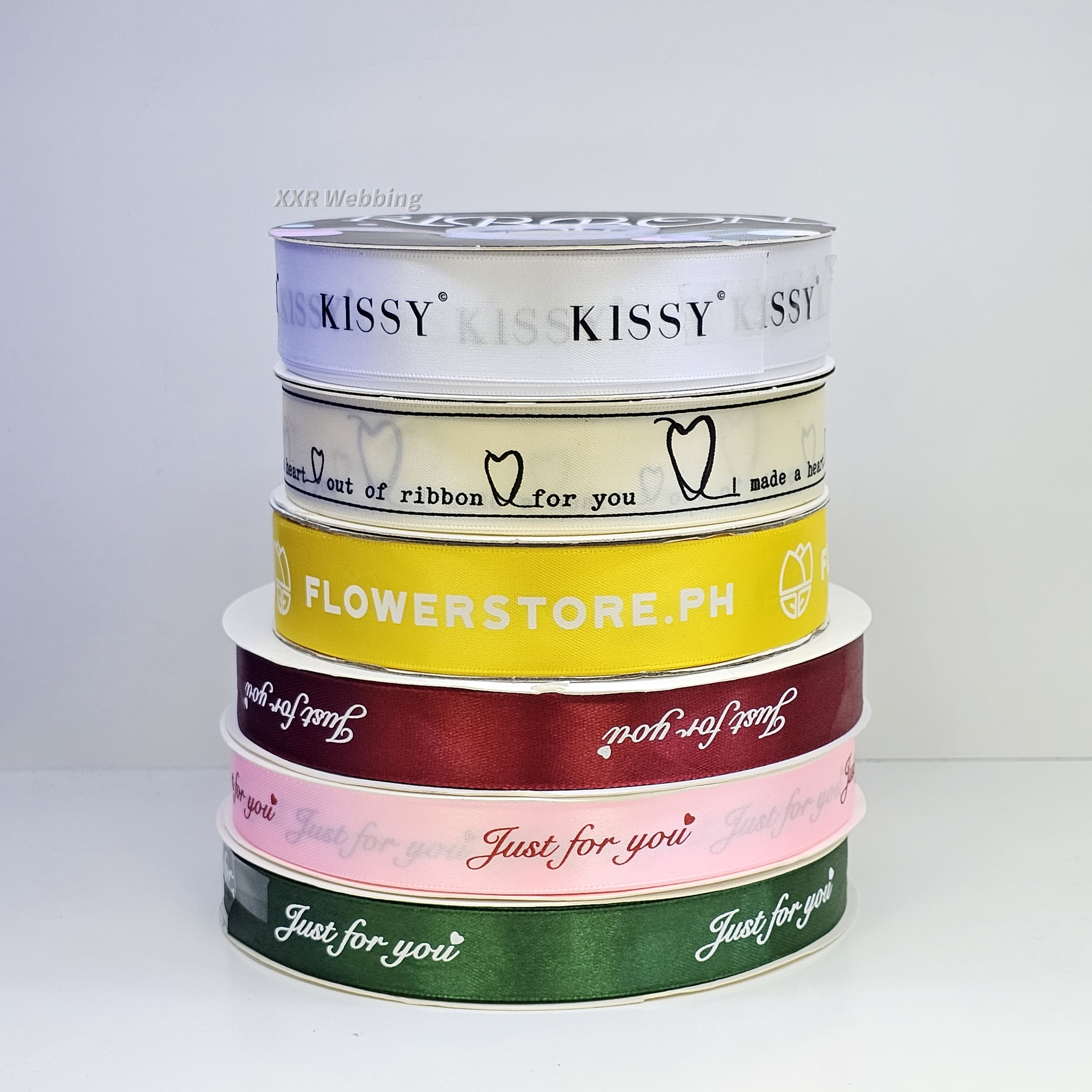 Polyester Ribbon For Christmas Decoration Custom Printed Merry Christmas Gift Wrapping Ribbon