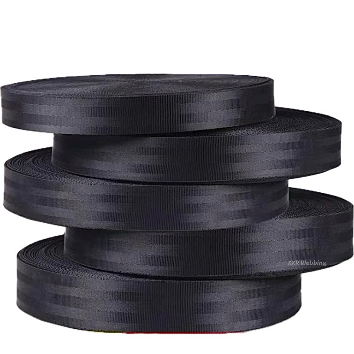 Heavy Duty Stripe Webbing Black Nylon Webbing For Backpack Strap And Pet Harness
