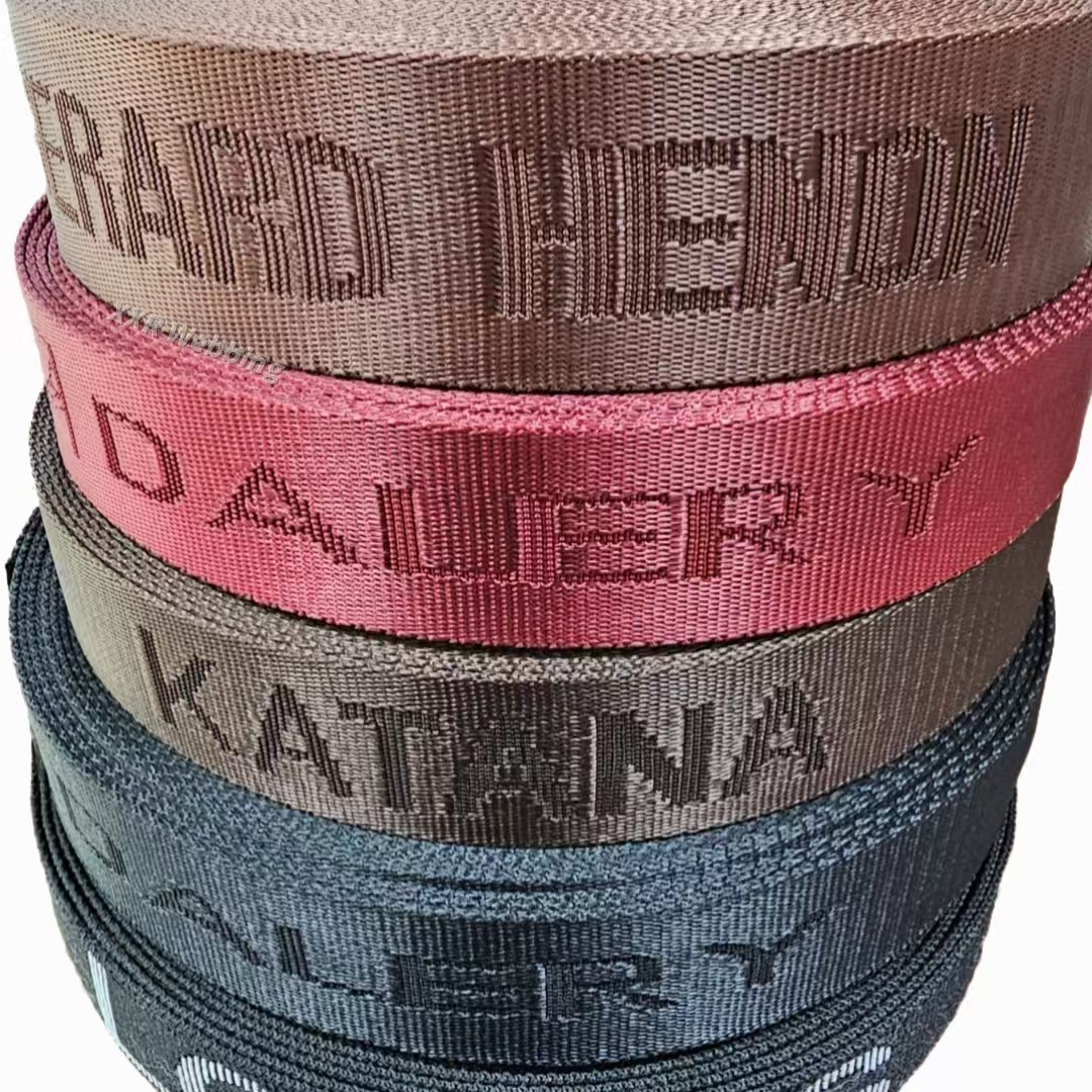 Heavy Duty Stripe Webbing Black Nylon Webbing For Backpack Strap And Pet Harness