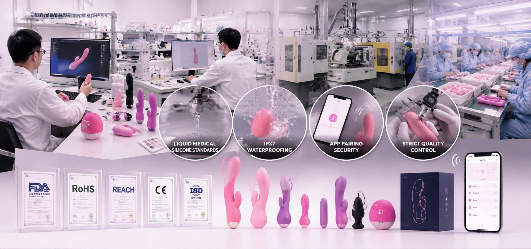 The Complete B2B Guide to Adult Wellness Manufacturing: Liquid Silicone Standards, IPX7 Waterproofing, and App Integration