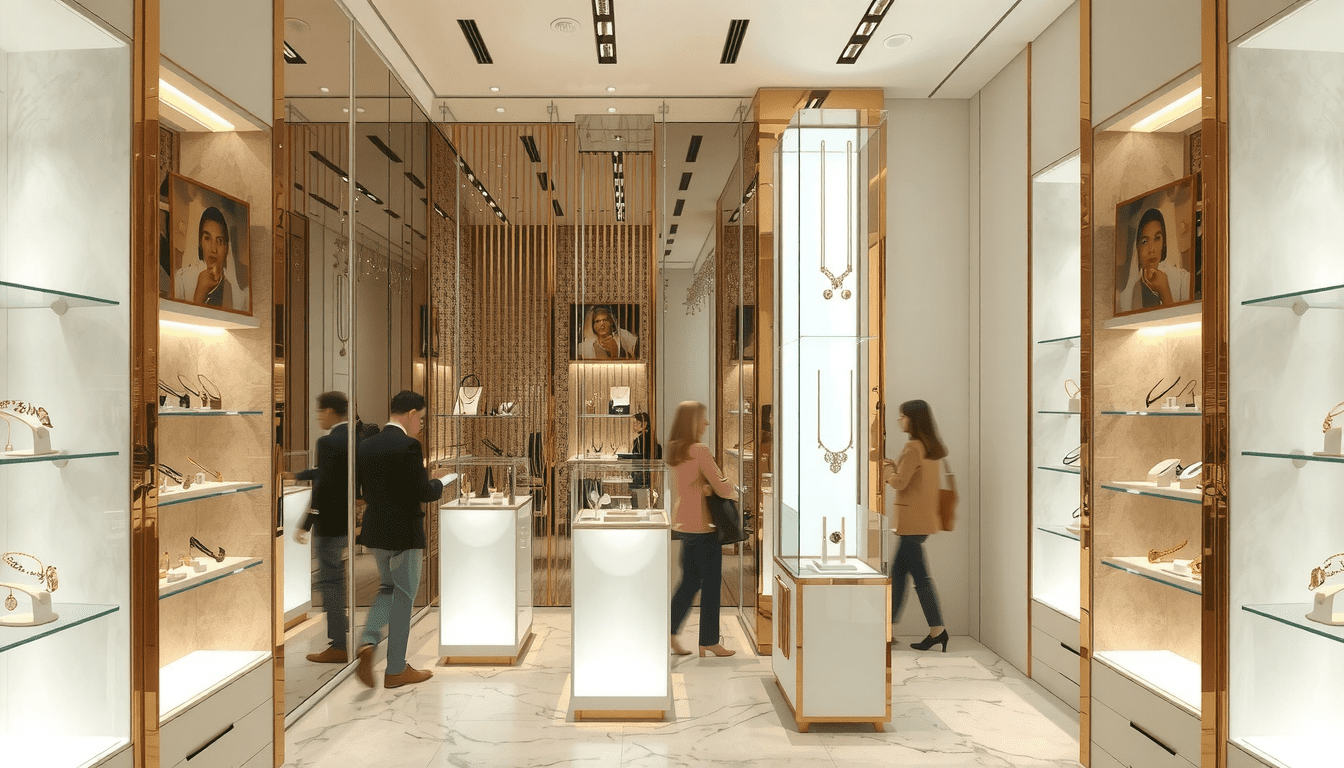Prefabricated luxury retail storefront facade — engineered in Shenzhen factory, assembled on-site globally