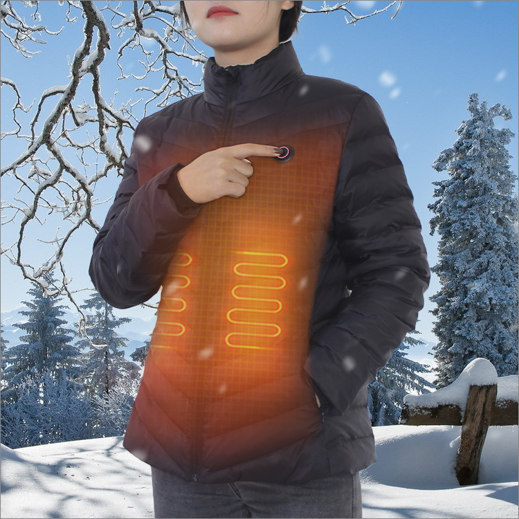 Battery Lightweight Woman Heated Jacket with heating