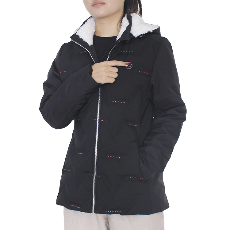 Battery Lightweight Heating Coat with Detachable Fleece Hood