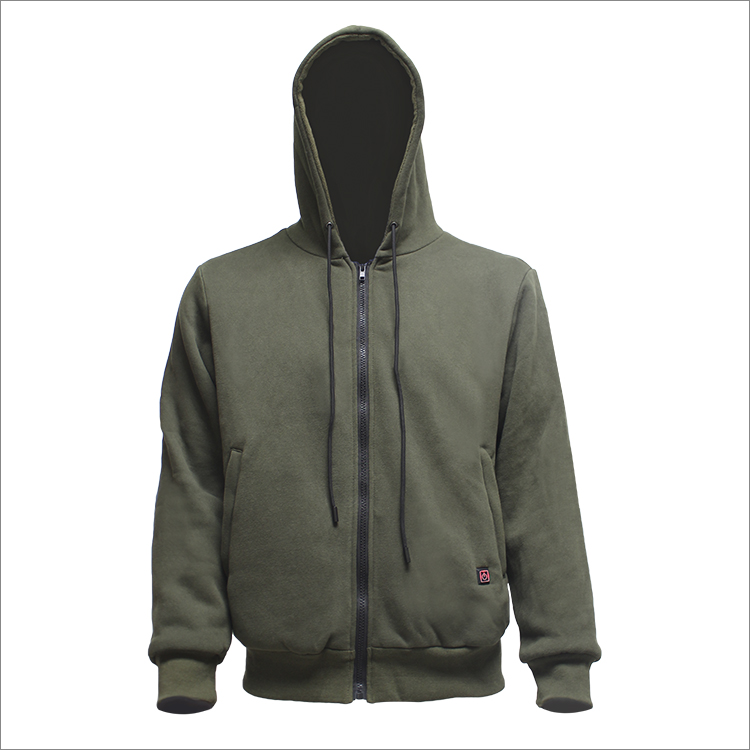 Rechargeable Battery Zipper Heated Hoodie For Fishing