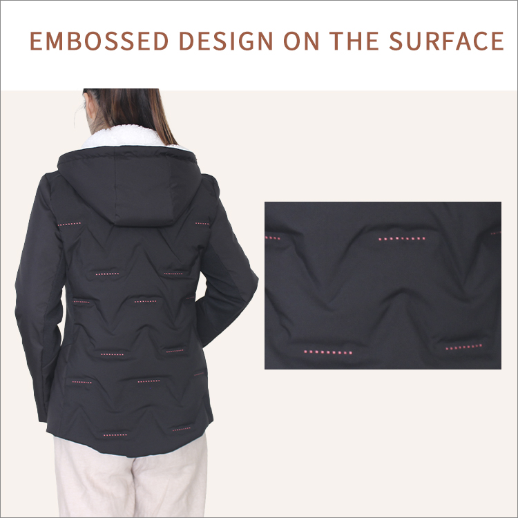 Battery Lightweight Heating Coat with Detachable Fleece Hood