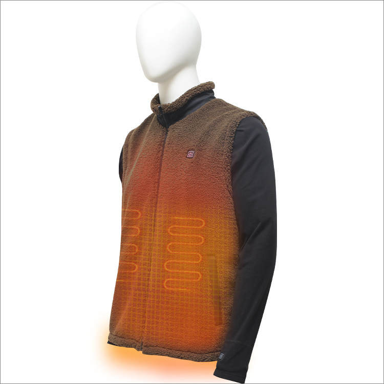 Men's Mountainside Heated Fleece Vest with 3 level temperature