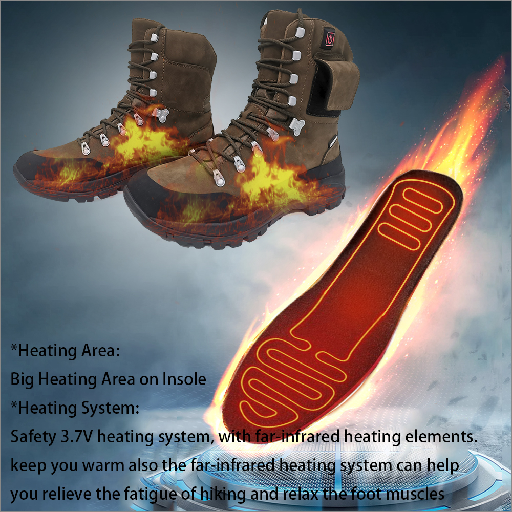 8 Inch Waterproof Hunter Heat Hunting Boot High-Traction Grip