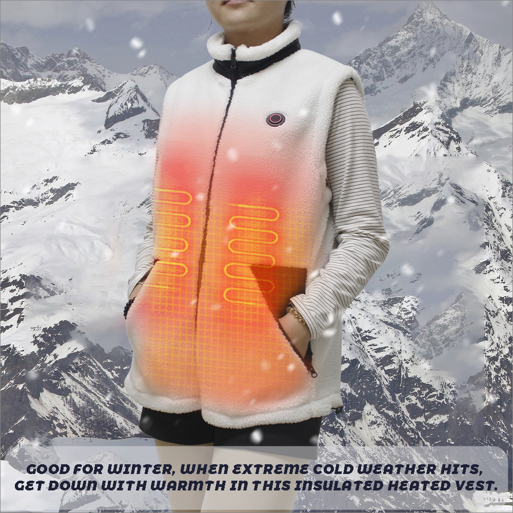 Women's Casual Soft Heated Polar Fleece Vest