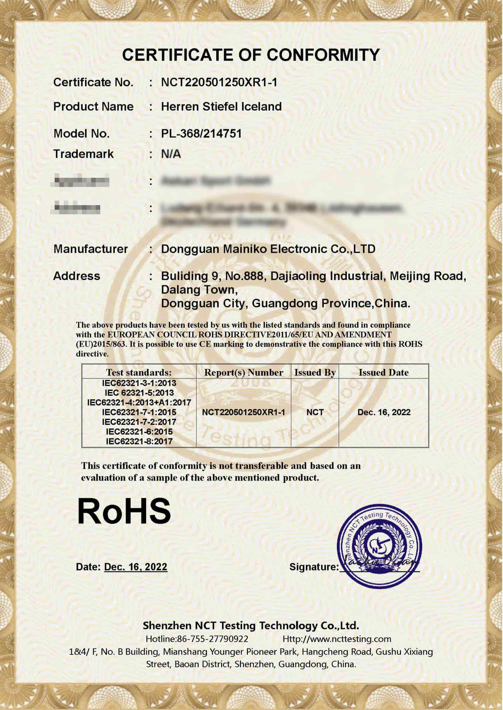 Askari Sport GmbH-PL ROHS