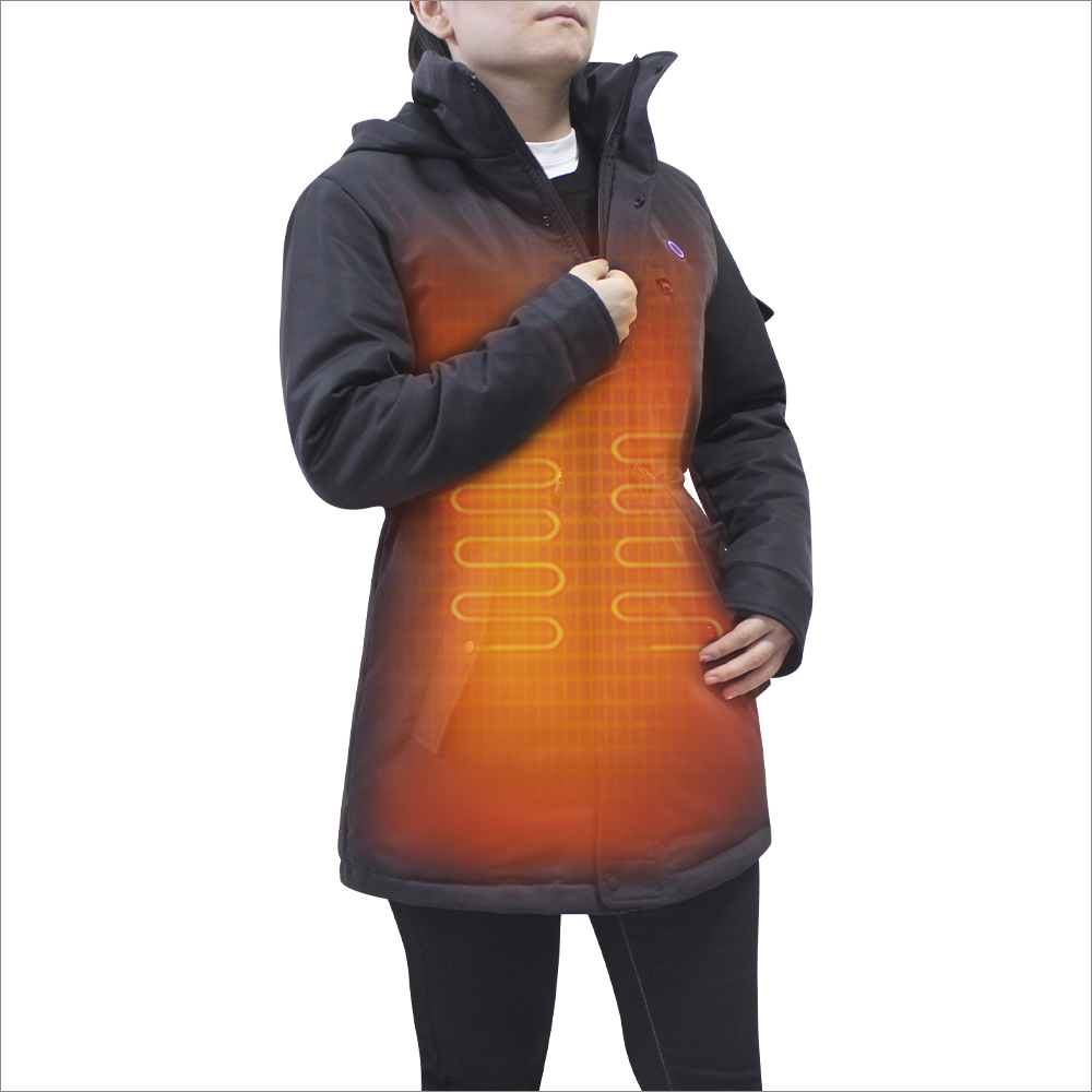 Womens Waterproof heated Jacket Warm Winter Snow Coat for outdoor sport