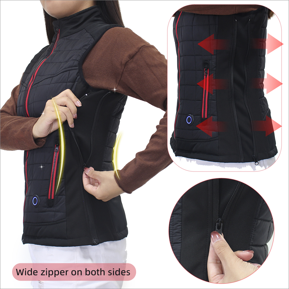 Women's Runner Walking Hiking Lightweight Heated Thermal Padded Gilet