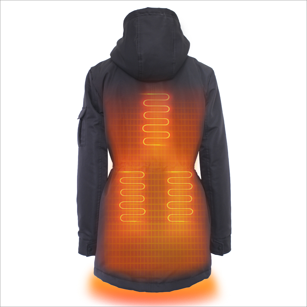 Womens Waterproof heated Jacket Warm Winter Snow Coat for outdoor sport