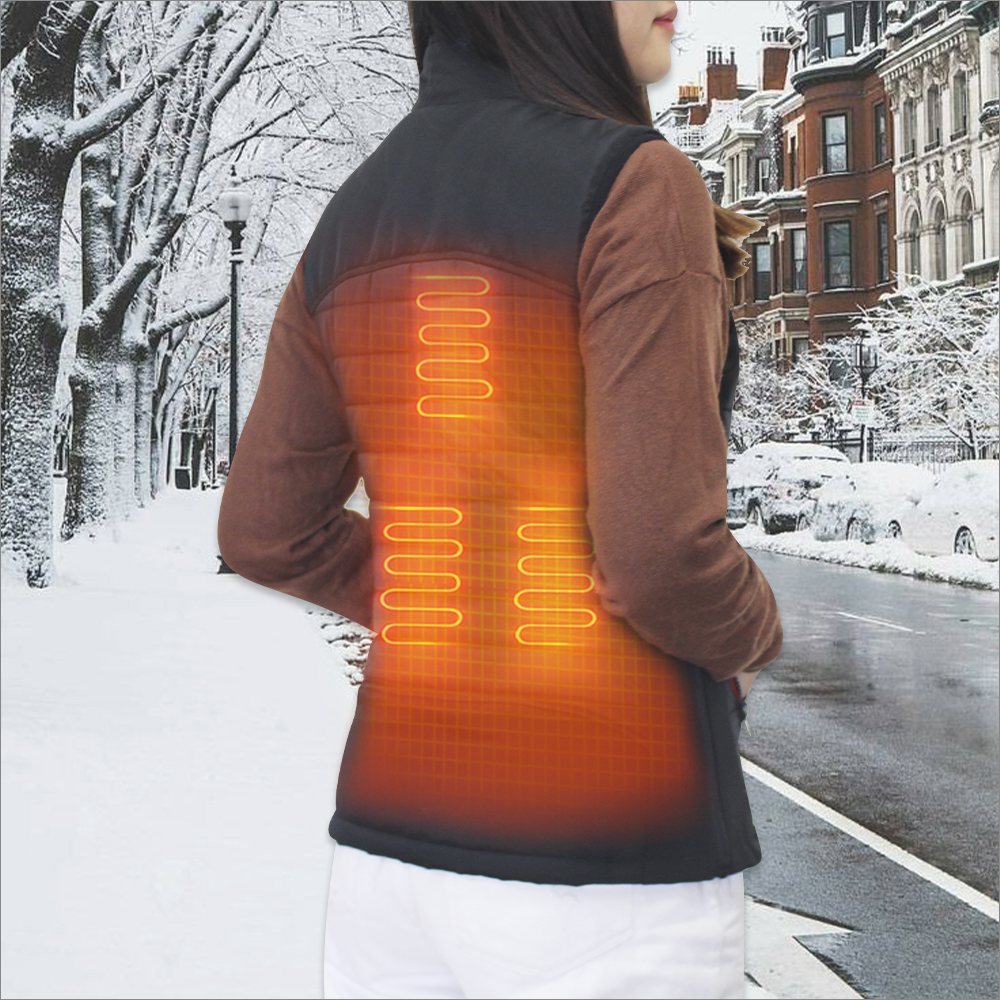 Women's Runner Walking Hiking Lightweight Heated Thermal Padded Gilet