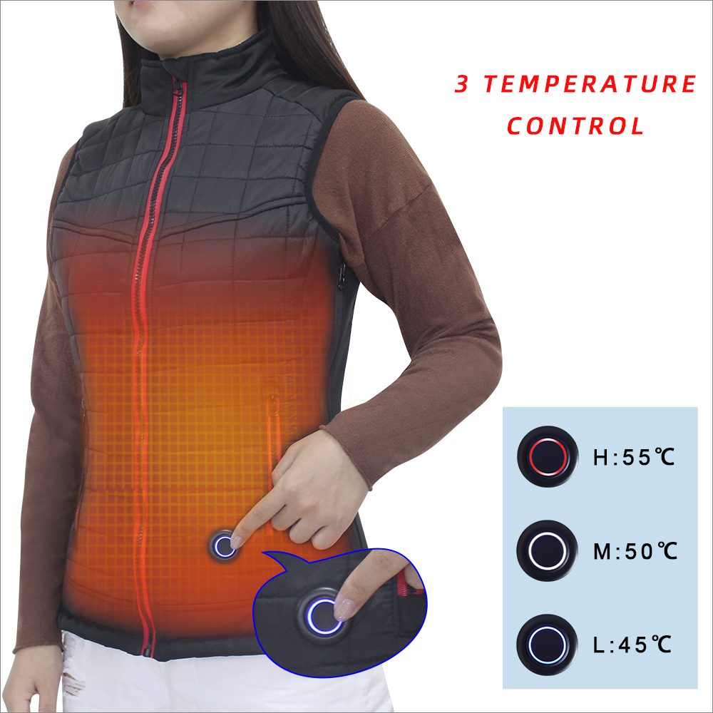 Women's Runner Walking Hiking Lightweight Heated Thermal Padded Gilet