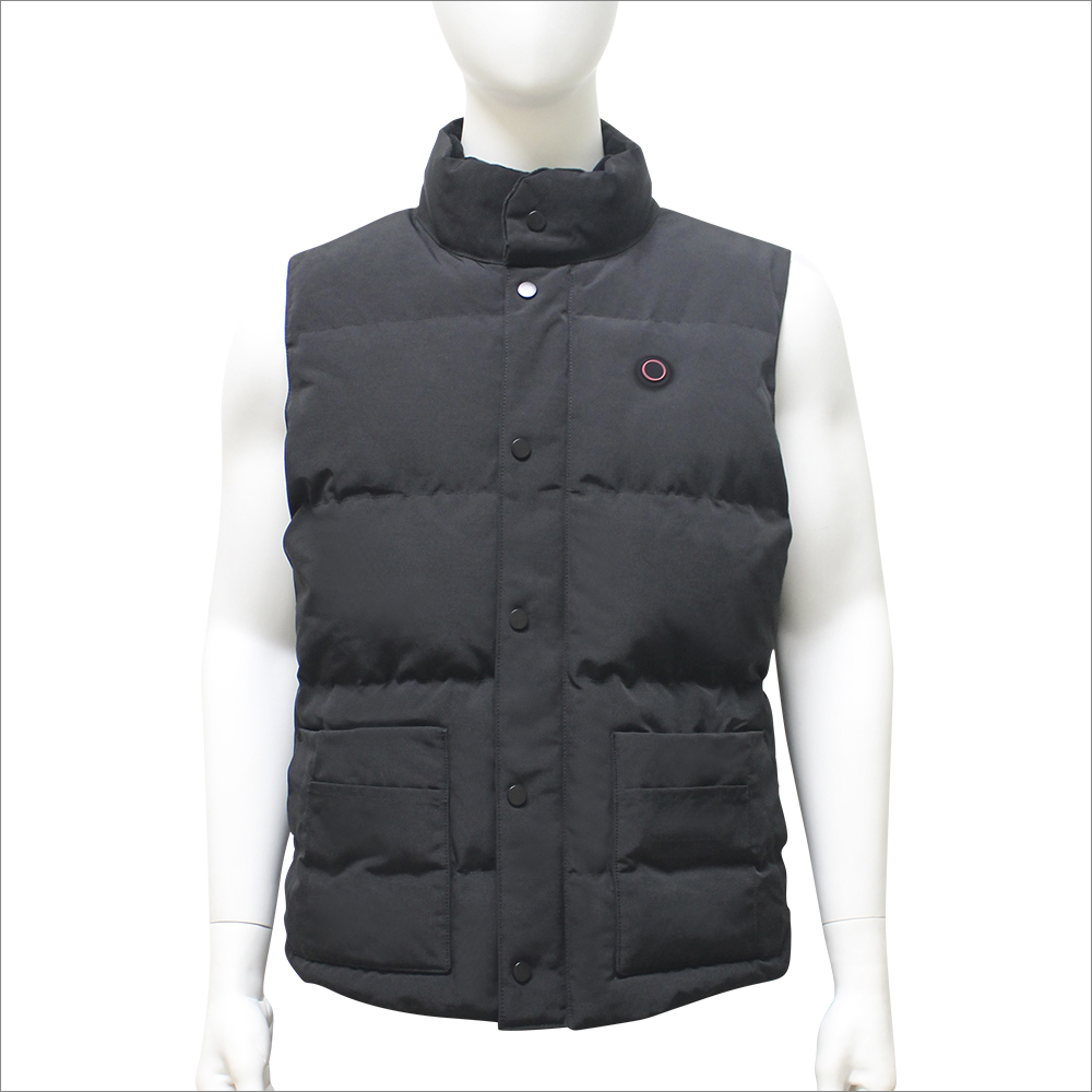 Battery Powered 5V 7.4V Men's Two-Way Zipper Puffer Heated Vest