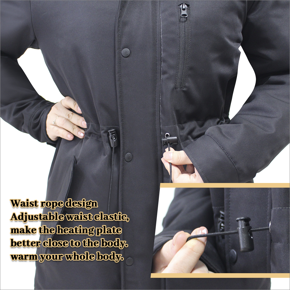 Womens Waterproof heated Jacket Warm Winter Snow Coat for outdoor sport