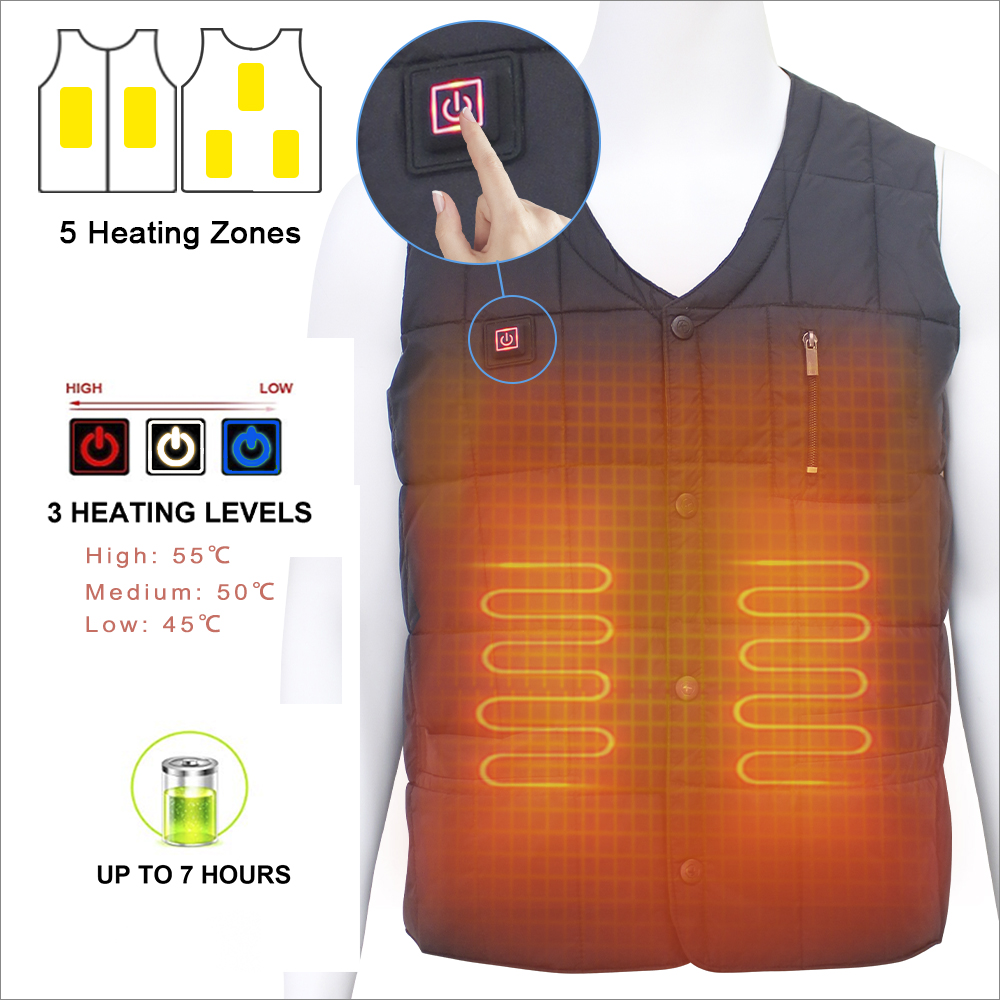 Battery Powered 5V 7.4V Heated Vest